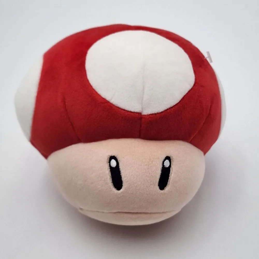 Super Mario Bros Kart Red 1UP Mushroom Plush Stuffed Toy Tomy Club Mocchi 6 Inch